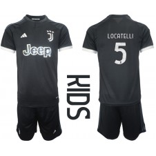 Juventus Manuel Locatelli #5 Tredjedraktsett Barn 2023-24 Kortermet (+ korte bukser)